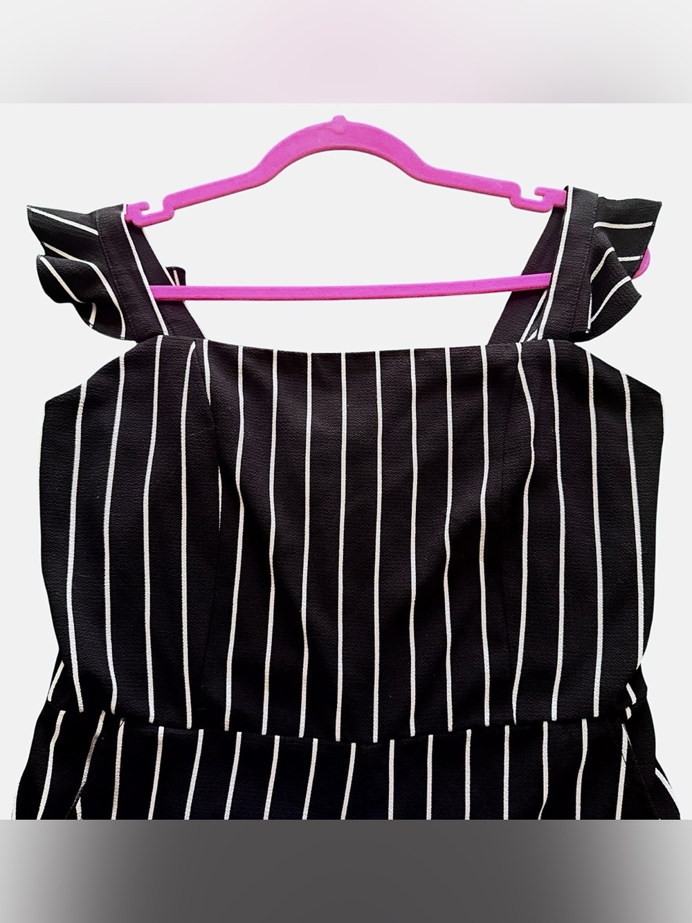 Louise Paris Black & White Stripe Jumpsuit - Picture 3 of 4